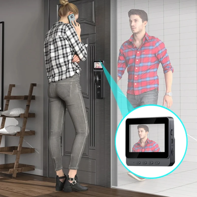 Chuông cửa Video intercom máy ảnh inteligente không dây bằng chuông Night Vision 4.3inch màn hình cho an ninh nhà thông minh căn hộ