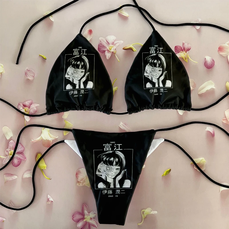 Maillot de bain deux pièces imprimé 3D personnalisé, bikini personnalisé bricolage, soutien-gorge push-up rembourré, string, maillot de bain, vêtements de plage
