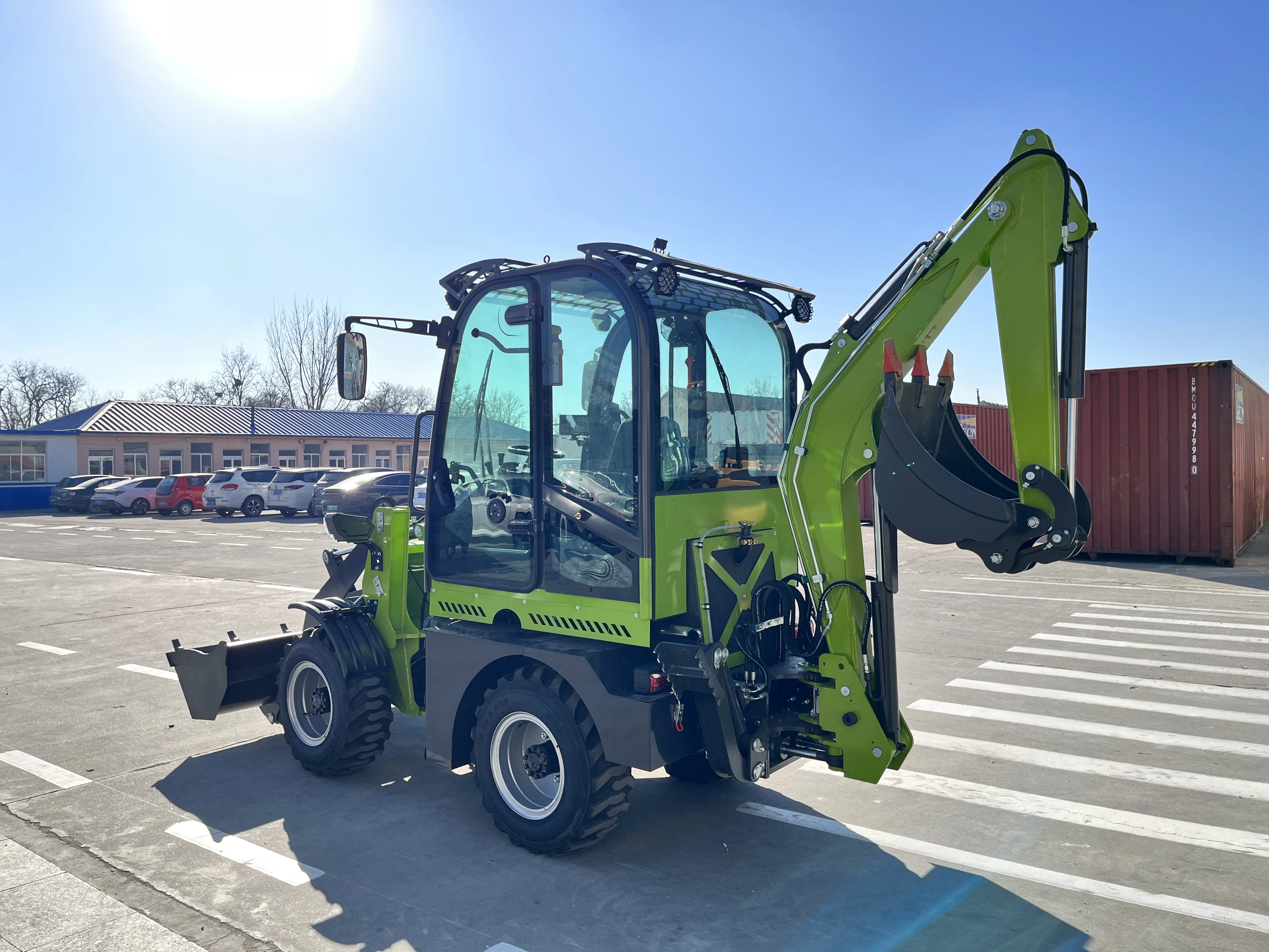 Agricultural tractor 4X4 Front Loader Wheel Backhoe Loader Free shipping Mini Backhoe Loader  Kubota tractor EPA Euro5 Engine