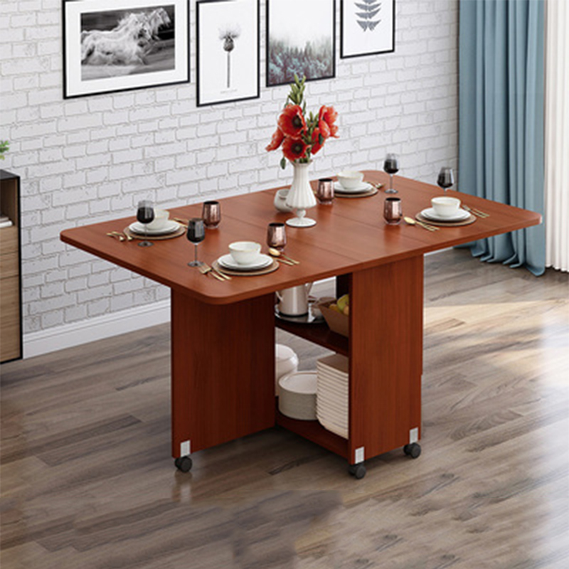 Mesa de comedor plegable de madera maciza, sala de estar, almacenamiento de artículos de cocina, muebles para el hogar, creativa, nueva