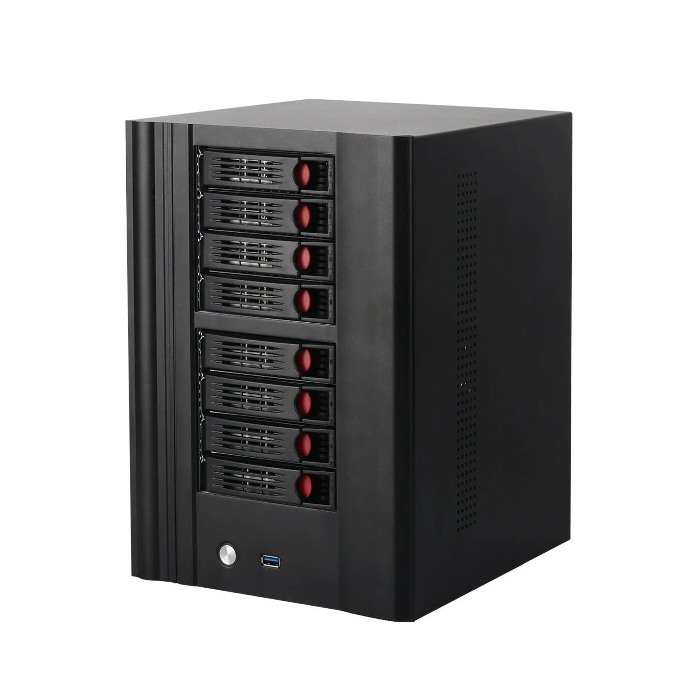 XCY X108 NAS 4/6/8 отсеков 2,5/3,5-дюймовый жесткий диск SATA Intel N150 DDR5 M.2 NVMe SSD 10G Ethernet Type-C Windows11 Linux RAID FreeNas