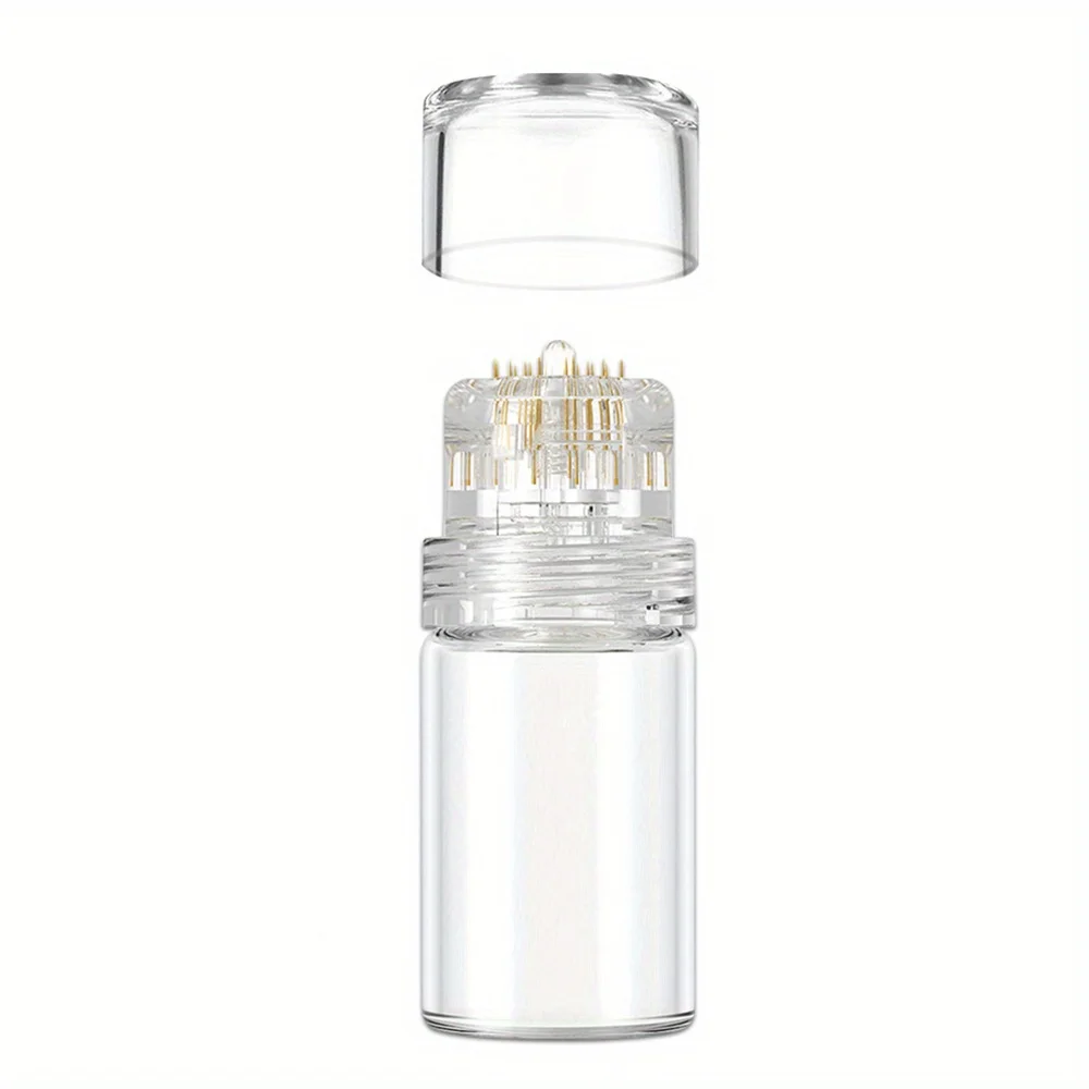 1 st titanium 20 naalden micro-naaldroller voor collageenversterking, lichtbeige en thuisgebruik, geen batterij nodig