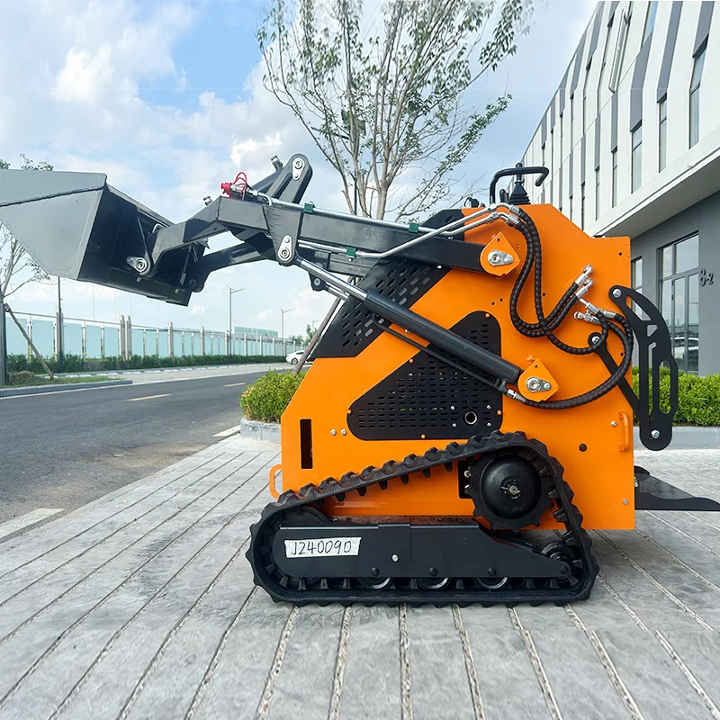 Customized Super Power Diesel Engine  Mini Skid Steer Loader Gasoline Compact Skidsteer Loader Front end loader
