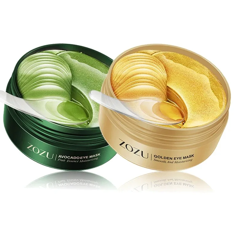 60PCS/120 PCS Augenmaske Avocado Gold Befeuchten Straffende Verbessern Tränensäcke Augenklappen Anti Falten Augenklappen für Augenringe