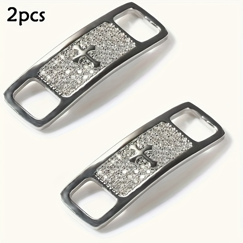 2 hebillas de cordones de aleación elegantes: accesorios de bricolaje de moda para botas y joyas, cordones