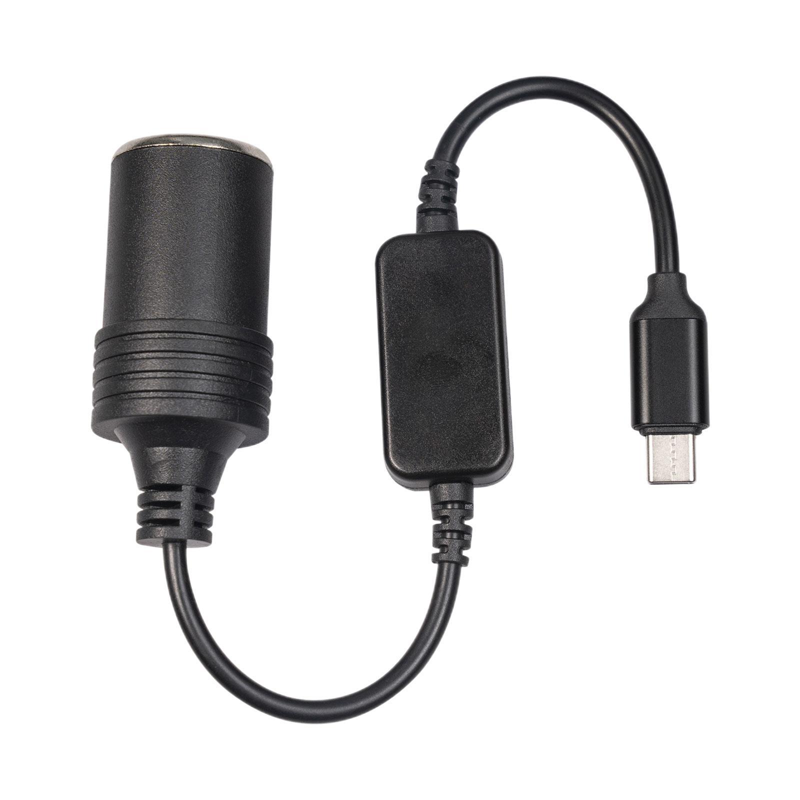USB Loại C Đến 12V Cắm Thuốc Lá Nữ Adapter Chuyển Đổi Dây Cho Ô Tô Bật Lửa Thuốc Lá Ô Tô máy Hút Bụi