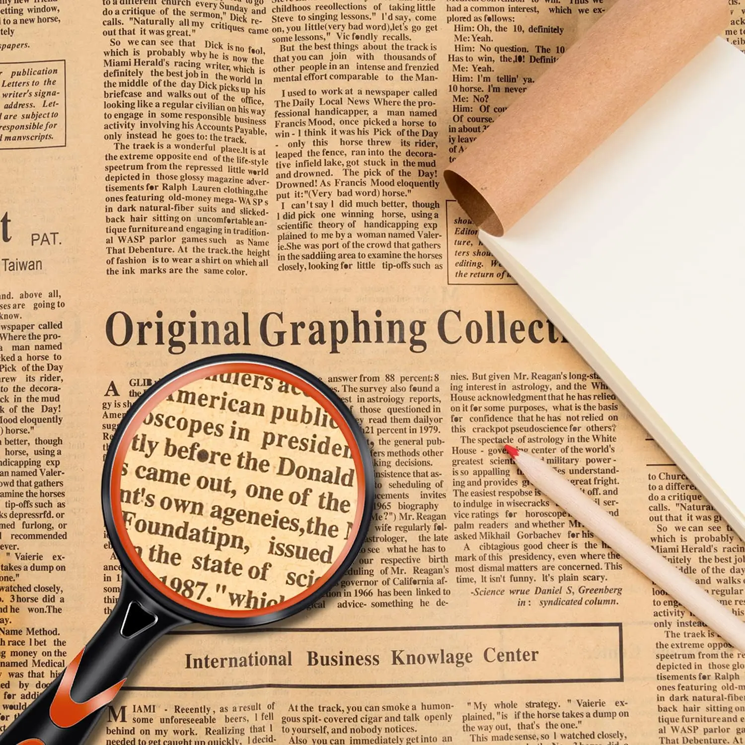 Handheld Magnifying Glass 10x Kids Seniors Magnifier Reading Exploration Non-Slip Shatterproof Magnifying Lens 50/65/75/100mm
