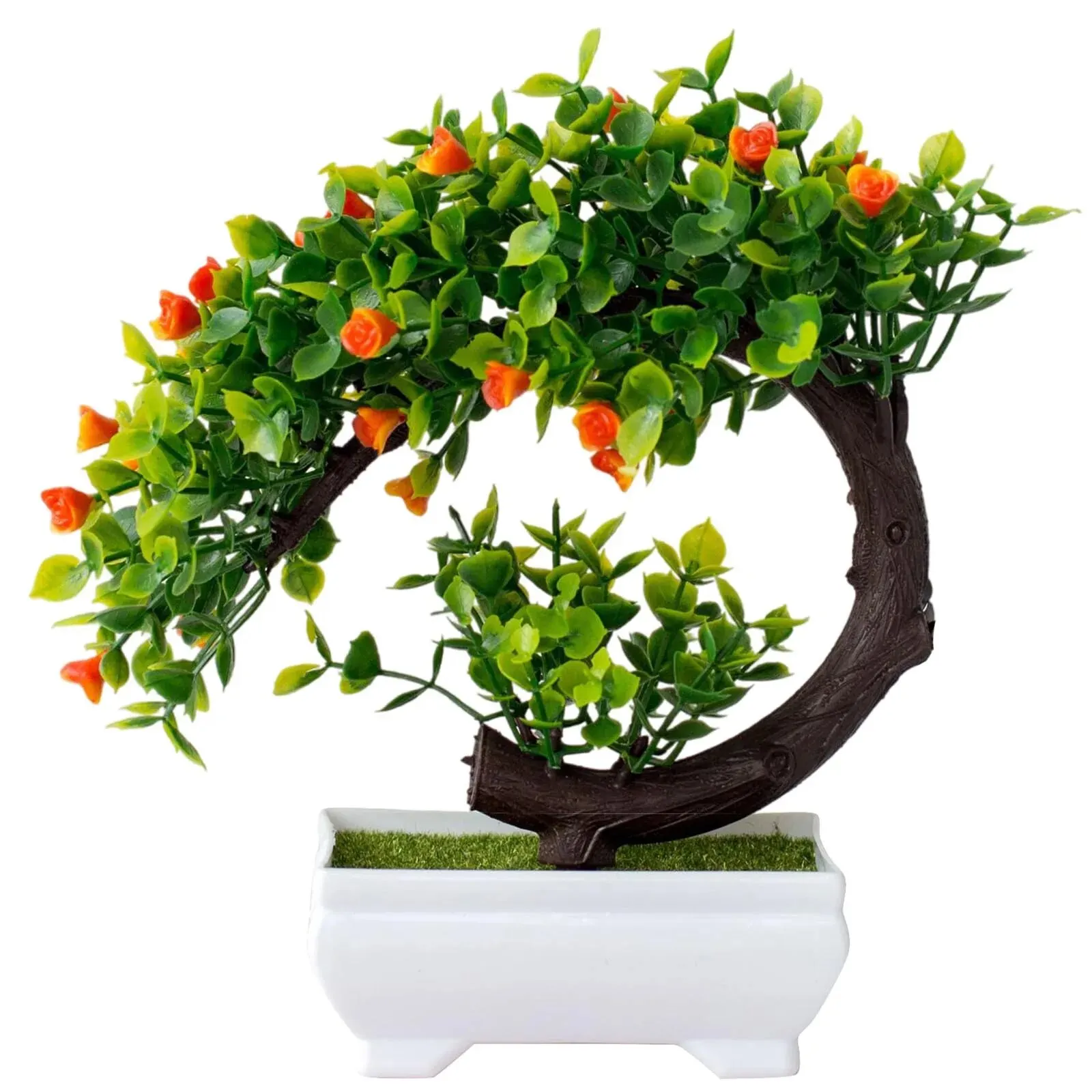 Piante artificiali Bonsai Albero simulato Piante in vaso Fiori finti Ornamenti da tavolo in vaso