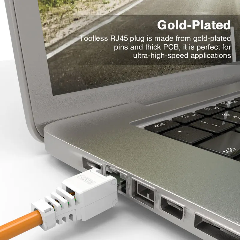 ZoeRax 1 Cái Công Cụ Miễn Phí RJ45 CAT6 Cổng Kết Nối Ethernet Chấm Dứt Phích Cắm, 23AWG Để 26AWG Cáp Internet Cắm Lắp Đặt Toolless