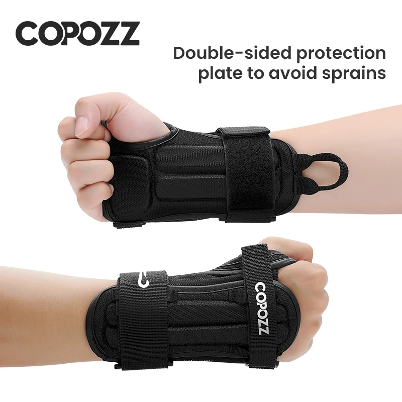 COPOZZ スキーリストガードハンドスノーボード保護ローラースケート手首サポートジムスキーパームプロテクター男性女性子供用