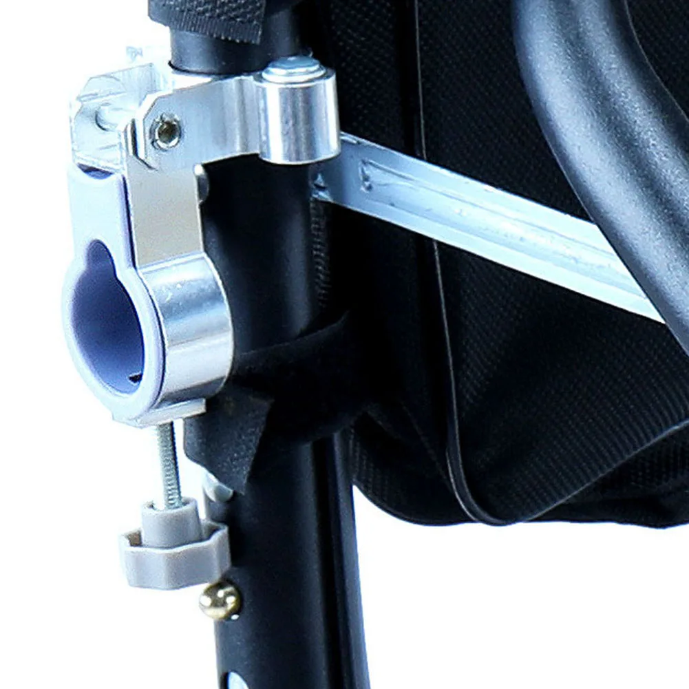 Soporte de sombrilla para silla de pesca de 2 piezas, herramientas de abrazadera de aleación de aluminio para jardín, Patio, balcón