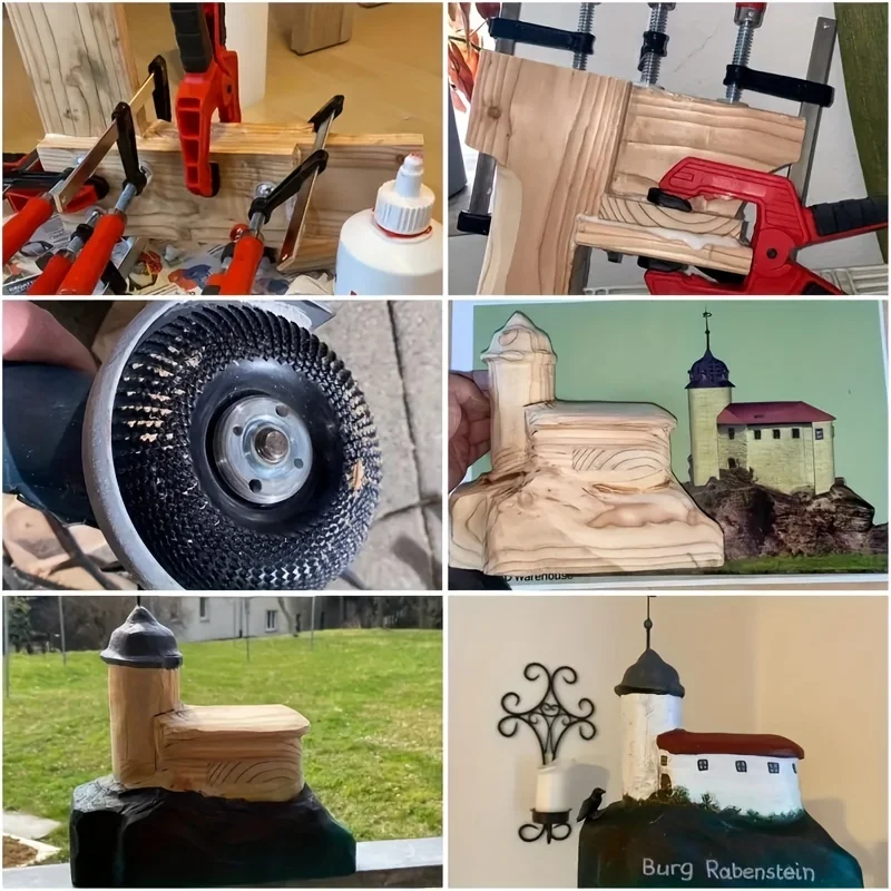 Disco per smerigliatrice per legno da 1 pezzo da 4 pollici, mola per modellare il legno, disco abrasivo per intaglio della mola per smerigliatrici per la lavorazione del legno