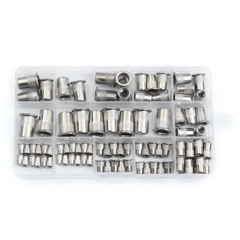 50/93 Chiếc M3/M4/M5/M6/M8/M10 Thép Không Gỉ/Thép Carbon rivnut Countersunk Tán Đinh Hạt Lắp Nutsert Dẹt Mũ Đội Đầu Đinh Tán Hạt