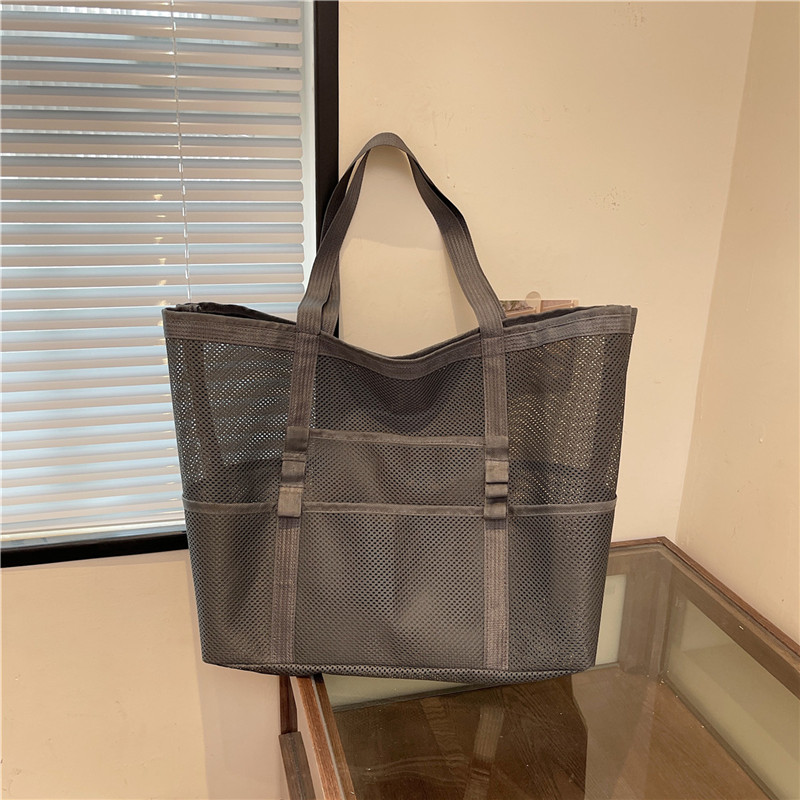 Multipocket Sommer Große Strandtasche Für Handtücher Mesh Langlebige Strandtasche Für Spielzeug Wasserdichte Unterwäsche Tasche Strand Einkaufstasche
