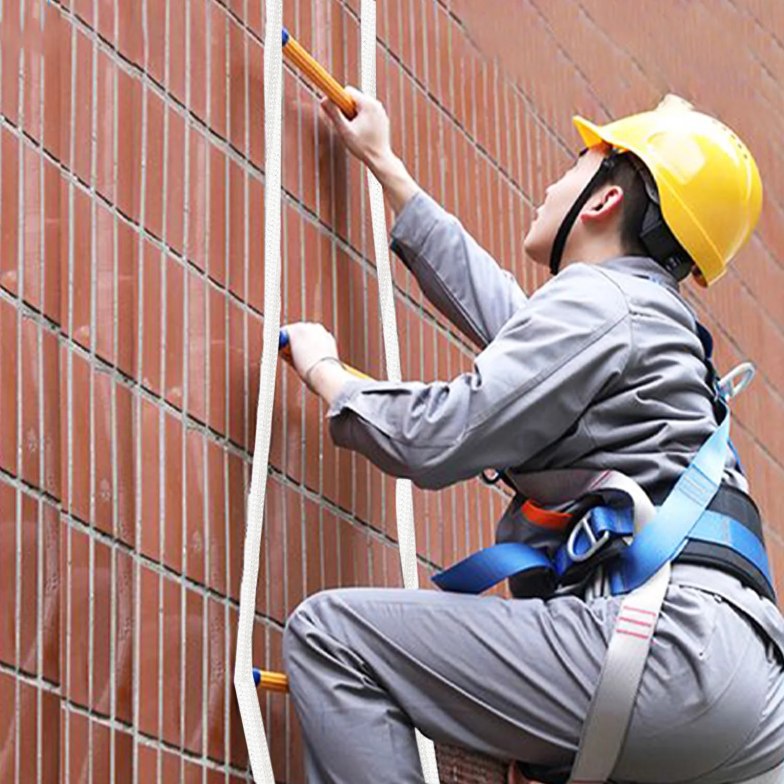 Scala di corda, scala antincendio, 10 m, scala di corda antincendio, scala di salvataggio, scala di corda fino a 200 kg, scale di sicurezza per la casa