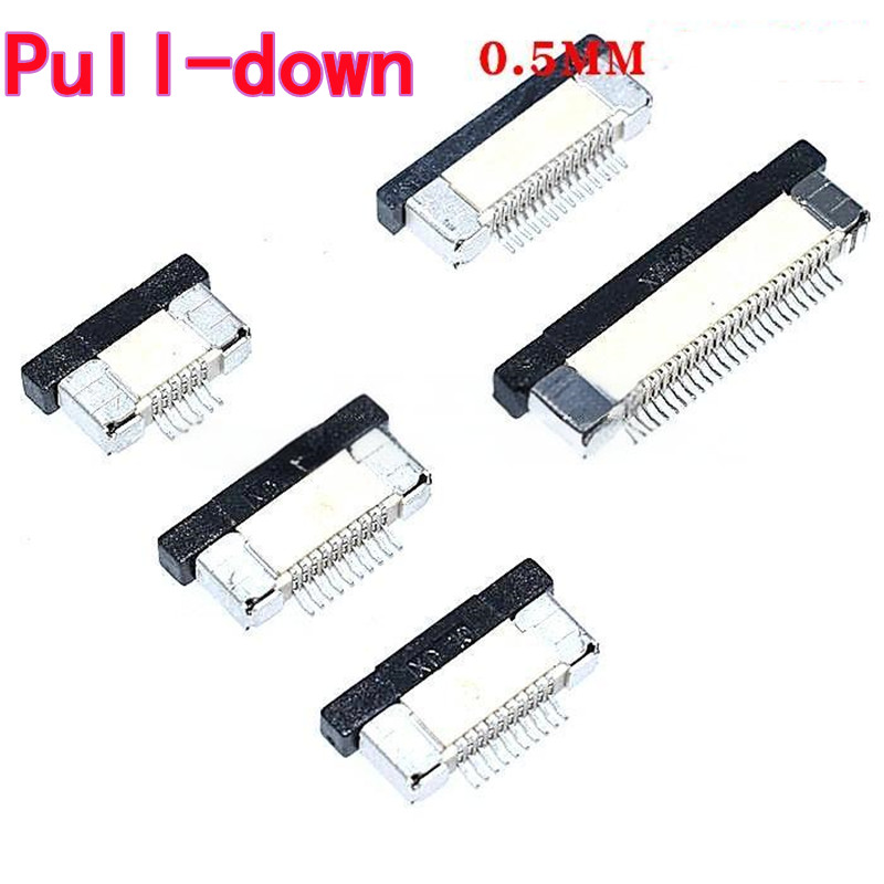 10PCS 0.5MM FPC Slide Connector 4P 6/8/10/12/14/16/20/24/30P/40/50P Pull-up Pull-down Flip-down connection Flat Cable Socket