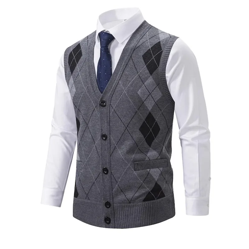Männer Herbst Pullover Westen Strickjacke Westen Hohe Qualität Männlichen Business Casual Ärmellose Pullover Neue Winter Outwear Westen 4X