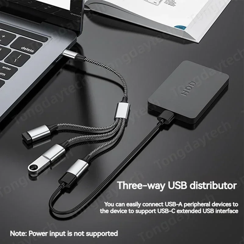 Répartiteur de Hub USB de Type C à 4 ports, Transmission rapide de données, adaptateur OTG Extensions de Hub USB multi-appareils