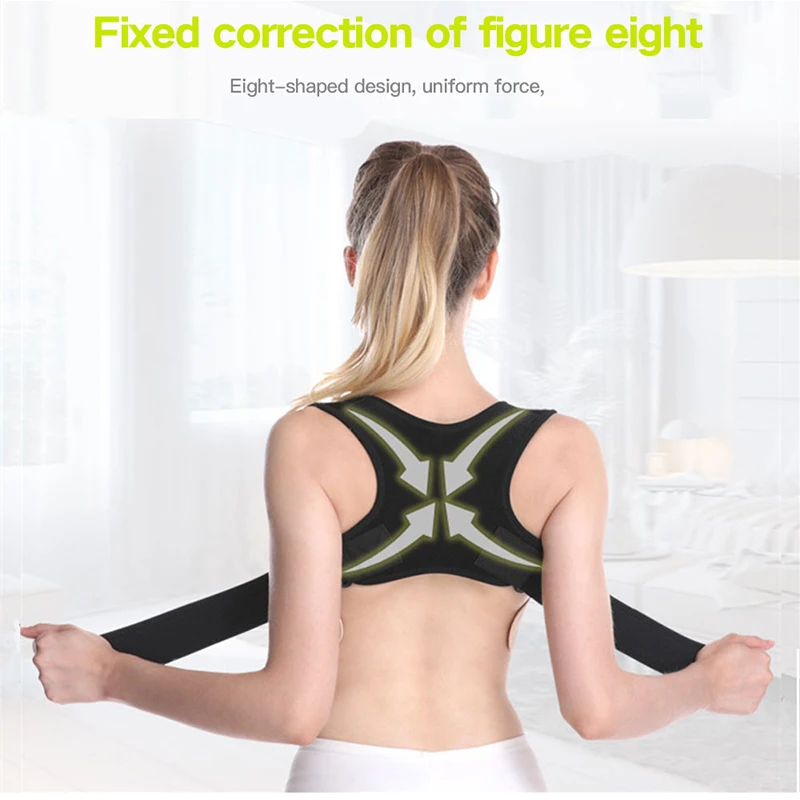 Corrector de postura ajustable, soporte médico para espalda, Corrector de soporte para hombros, prevención de espalda jorobada, cuidado de la salud