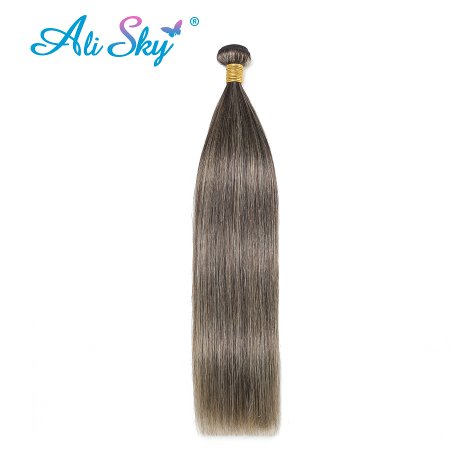 混合色 1b 27 ストレートヘアバンドル 100% 人毛 1/3/4 バンドルレミー毛織りエクステンションハイライトハニーブロンドアリスカイソフト