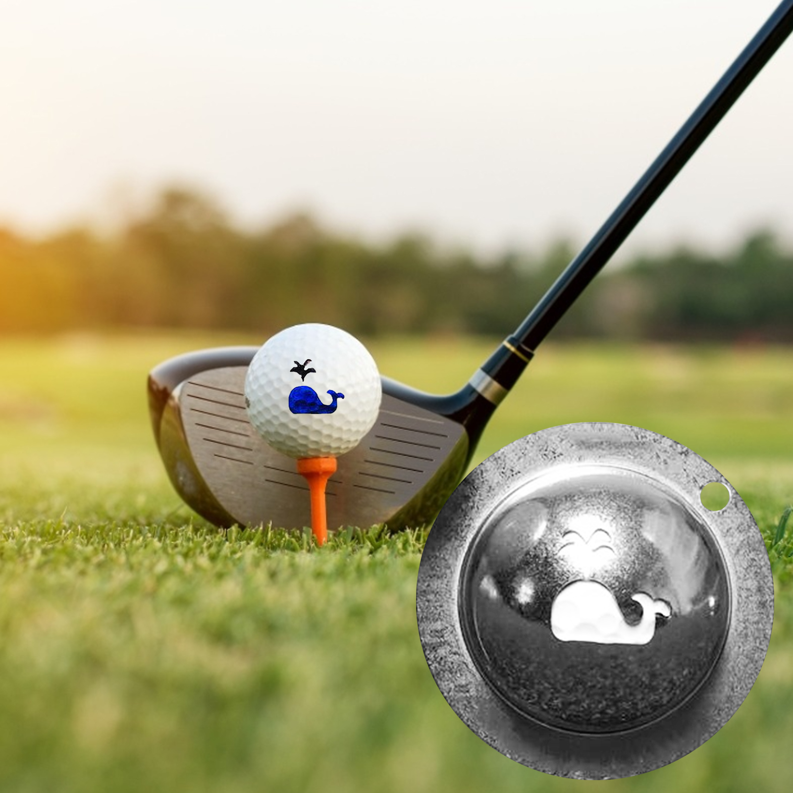 Funny Adult Humor Signal Golf Ball Marker Alignment Tool Stainless Steel Models Ball Line Template Alignment Training Aids Tool