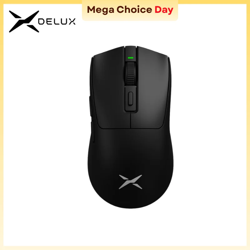 Беспроводная игровая мышь серии Delux M600, 52 г, легкая, 2,4G, двухрежимное подключение, 26000 точек на дюйм, макроперезаряжаемая мышь для ПК, геймера