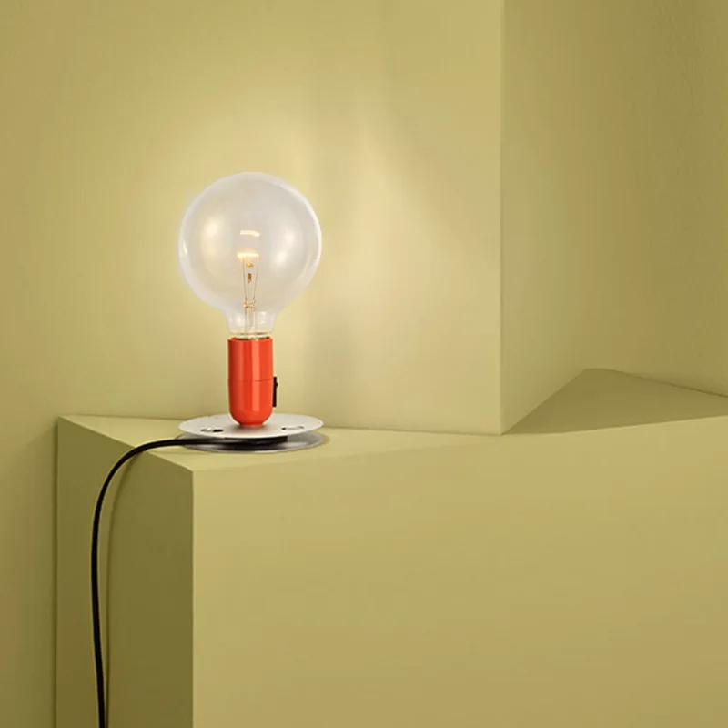 Lampada da scrivania personalizzabile comodino da tavolo per camera da letto studio giallo arancione