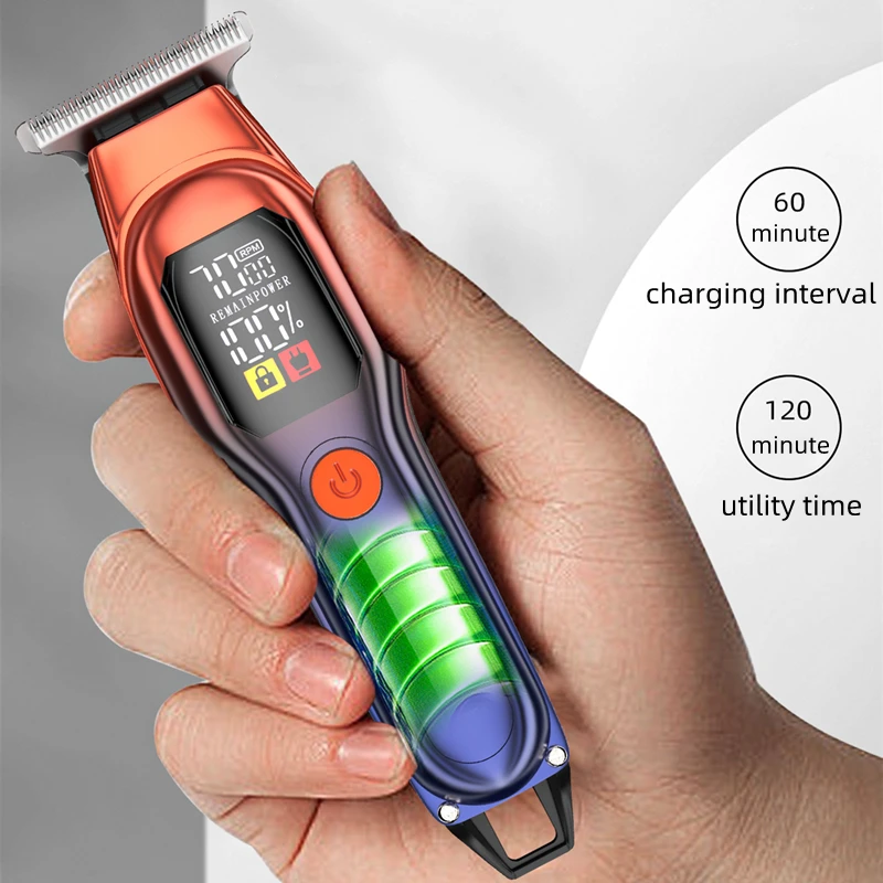 Peluquería de acero inoxidable, corte de empuje eléctrico, tipo de carga de cabello, artefacto de empuje eléctrico, afeitadora automática, peluquería eléctrica para el hogar