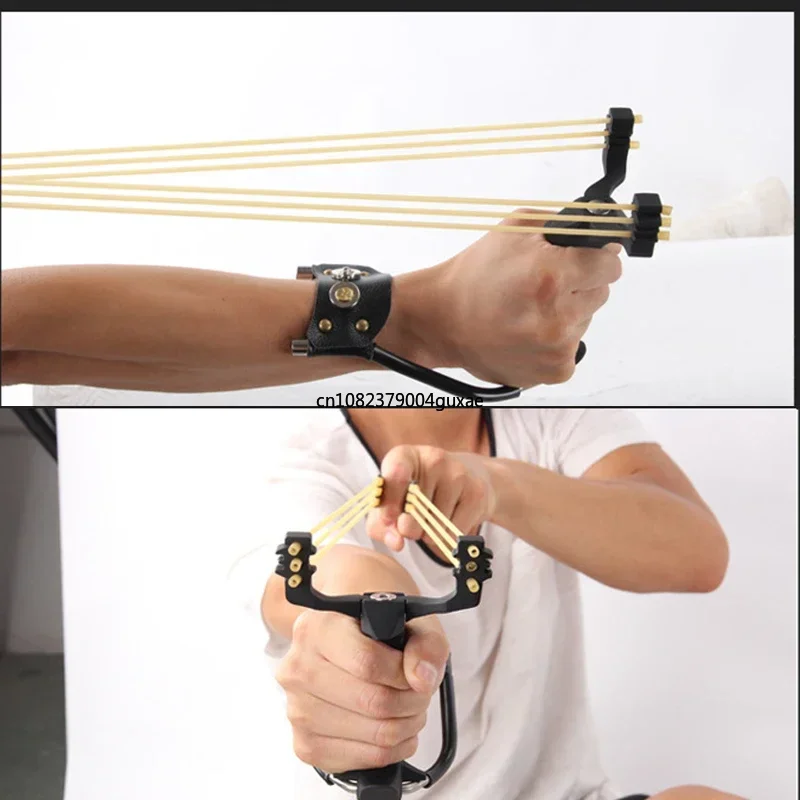 Metal poderoso estilingue profissional estilingue caça pacote de tiro ao ar livre acessórios caça ferramentas manuais