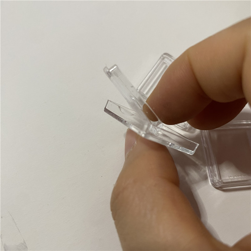 50 piezas 11 tamaños cuadrados transparentes de plástico acrílico Protector contenedores caja para fichas juego de mesa cajas de soporte colección de tarjetas