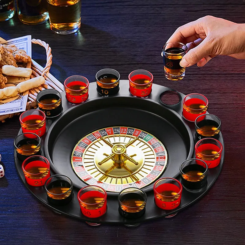 Montessori ของเล่นแหวน Toss ดื่มเกมรัสเซีย Turntable Shot Glass เกมของเล่นแหวน Toss Hooks Fast-paced Interactive เกม