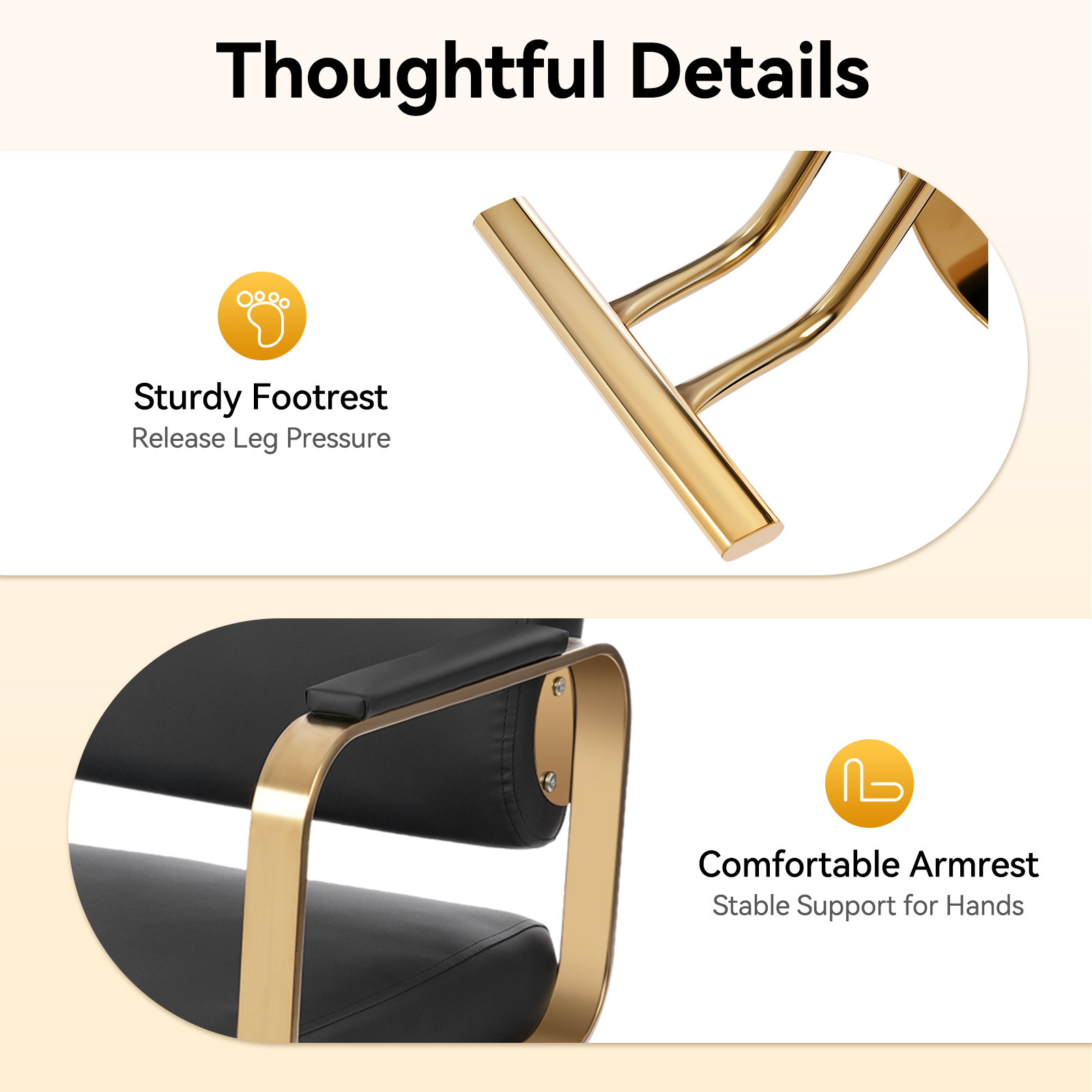 Stylist Chairs for Salon Spa, 360° Rotatable Barber Chair, 440 Lbs Load-bearing Capacity Durable Salon Chair