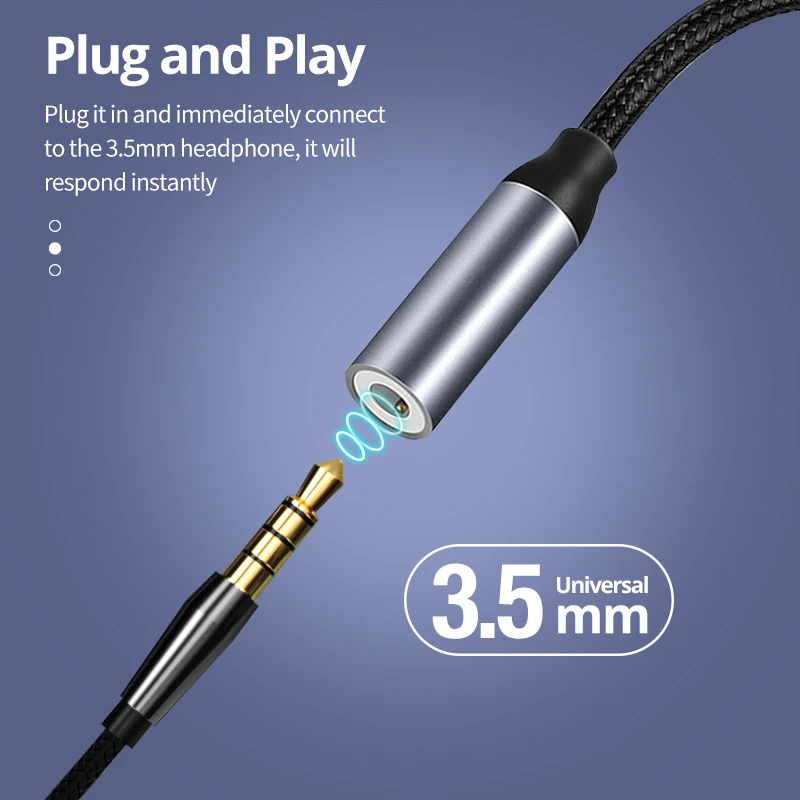 Adaptador auxiliar USB tipo C a 3,5mm tipo c 3 5 Jack Cable de Audio convertidor de Cable de auriculares para Samsung Galaxy S21 Ultra S20 Note 20