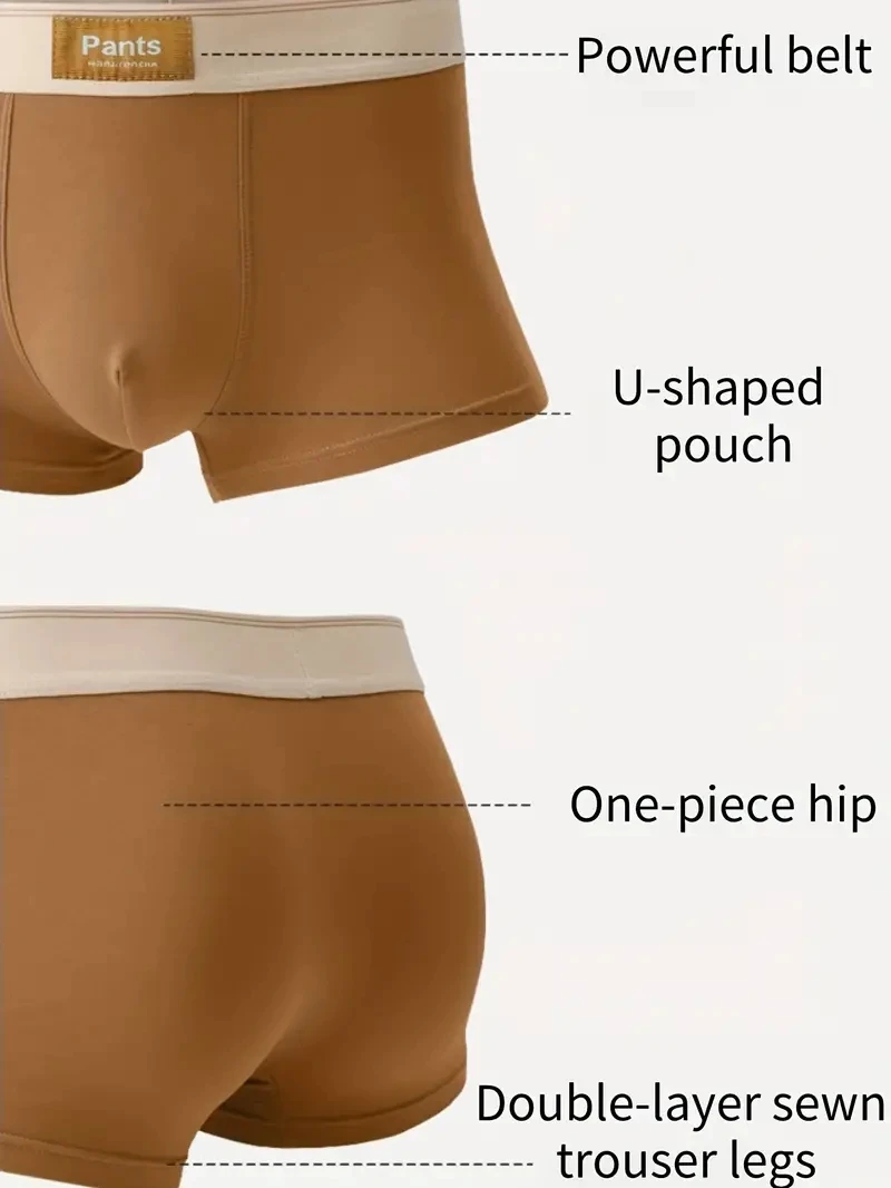 3 uds bragas para hombre BoxerShorts de algodón ropa interior para hombre Boxers para hombre transpirables U convexo calzoncillos masculinos bañadores sexis