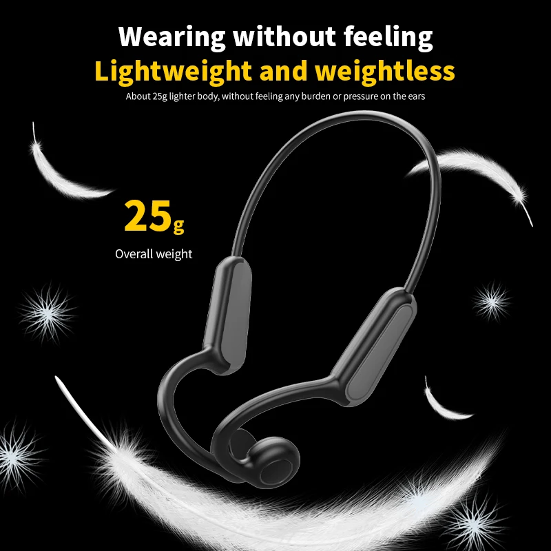 Xiaomi Mijia-auriculares deportivos de conducción ósea Real, inalámbricos, compatibles con Bluetooth, manos libres con micrófono para correr