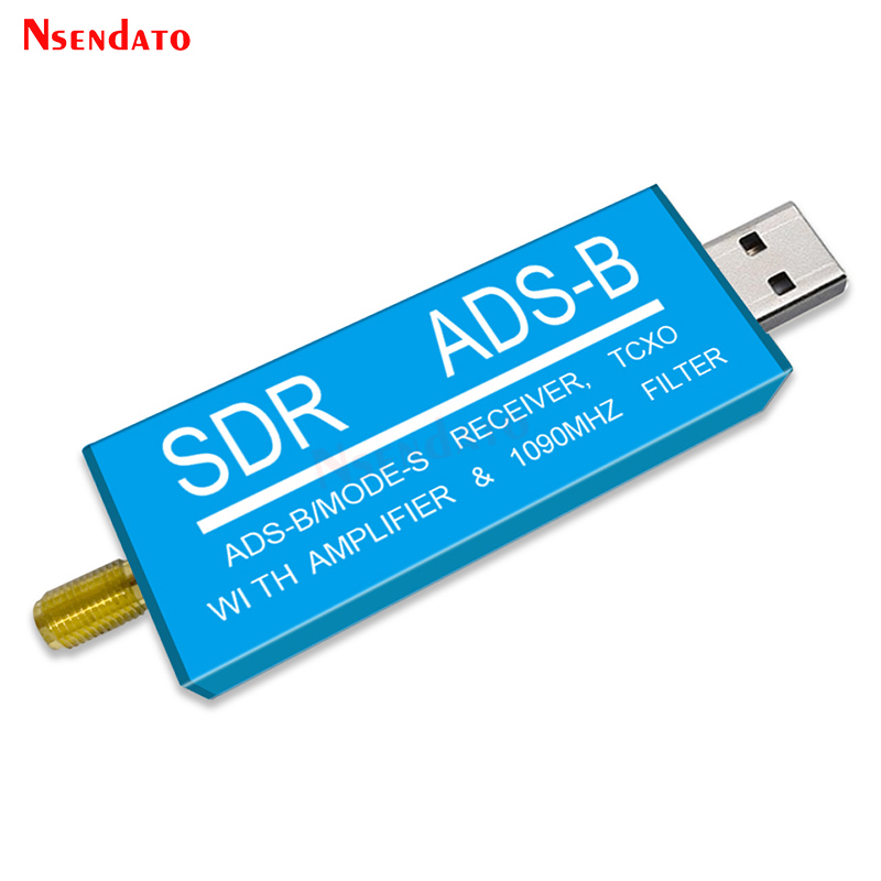 RTL2832U ADS-B Mode-S USB SDR TV-Receiver Eingebauter HF-Verstärker 1090 MHz Bandpassfilter Radio SDR Band TV Scanner Tuner Stick