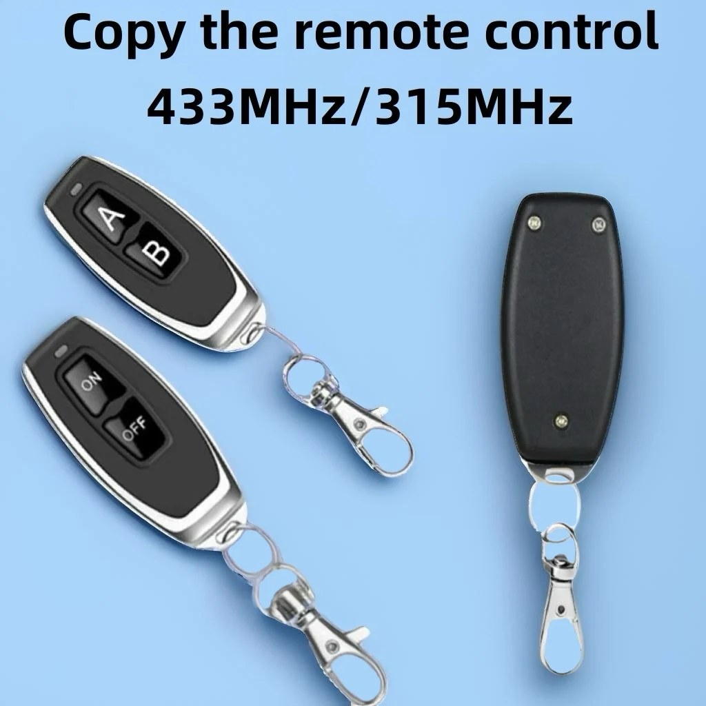 Control remoto inalámbrico RF de 433/315MHz, copia de código, 2 botones para abridor de puerta de garaje, automatización del hogar, alarma de coche