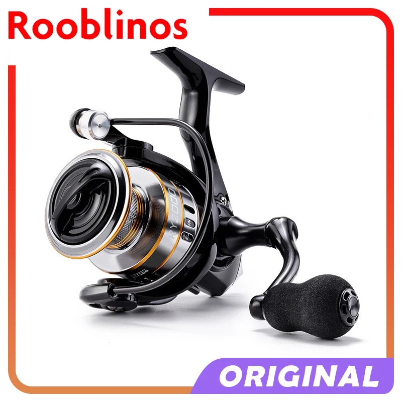 Carrete de pesca giratorio Rooblinos RY serie 1000-7000 arrastre máximo ultraligero 15kg carrete giratorio para Surfcasting carretes de Jigging de agua salada