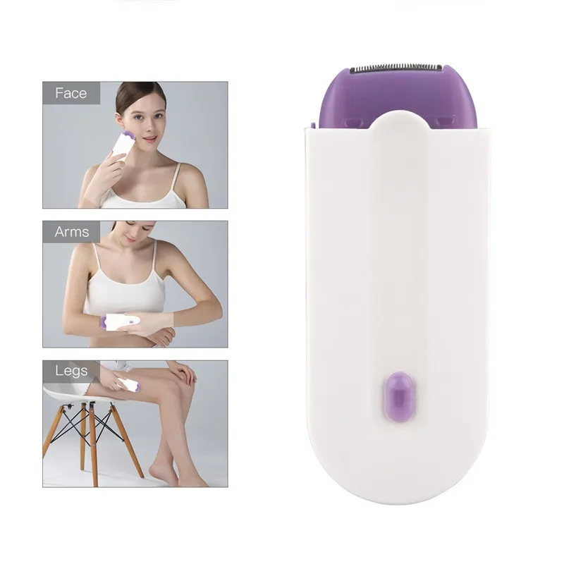 มีดโกนแบบชาร์จ USB แบบไม่เจ็บปวด, เครื่องมือกําจัดขนสําหรับผู้ชายและผู้หญิง, กําจัดขนบนใบหน้า, ขา, บิกินี่และริมฝีปากอัตโนมัติแบบหมุน