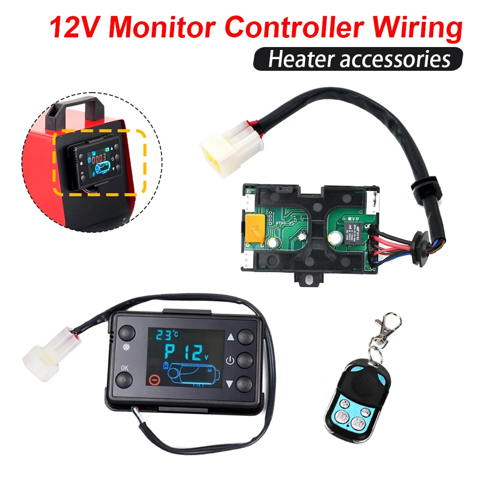 Calentador de aire diésel, pantalla LCD, interruptor, placa controladora de Control, placa base remota de 12V para diésel Eberspacher Webasto