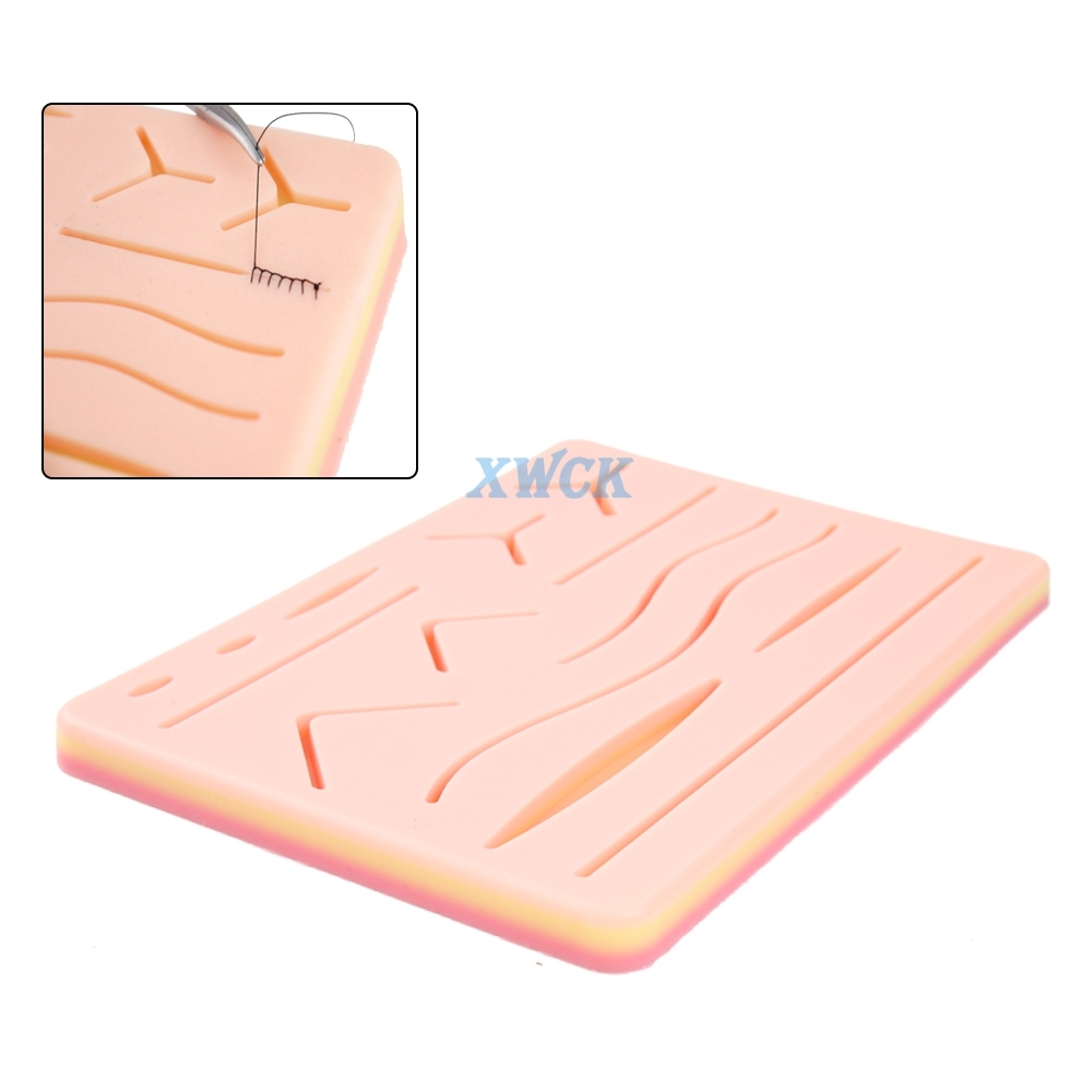 17 ชิ้น/เซ็ตซิลิโคนเย็บ Pad ชุดผิวทางการแพทย์ Sugical Suture Practice ชุดเทรนเนอร์ชุดเครื่องมือ