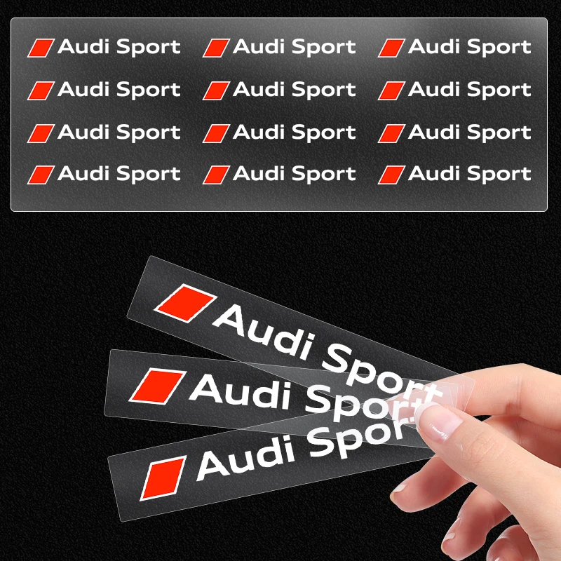Car logo Interior Sticker Central control Decals Emblem Badge for audi SPORT A1 A3 A4 A5 A6 A7 Q3 Q5 Q7 RS3 RS4 RS5 S3 S4 S5 S7