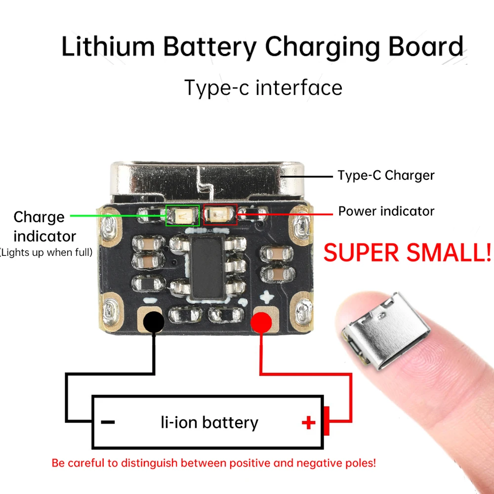 1/5/10PCS Li-Ion Battery Charging Protection Board 3.7V 4.2V 18650 Keyboard Charging Power Short circuit Protection Board Type-C