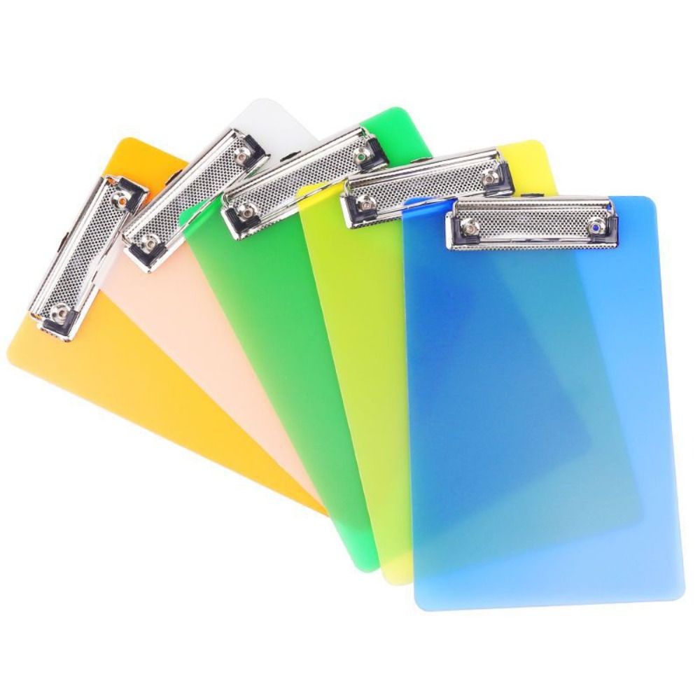 Portable Mini A6 File Folder Thick Durable Writing Clipboard With Low Profile Gold Clip Simple Paper Organizer
