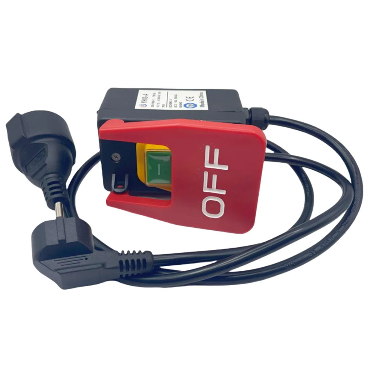 Interruptor Ligado e Desligado com Tomada, Interruptor de Desligar de Emergência, Tensão Zero, Monofásico, Ficha EU, Interruptor de Segurança, 220V