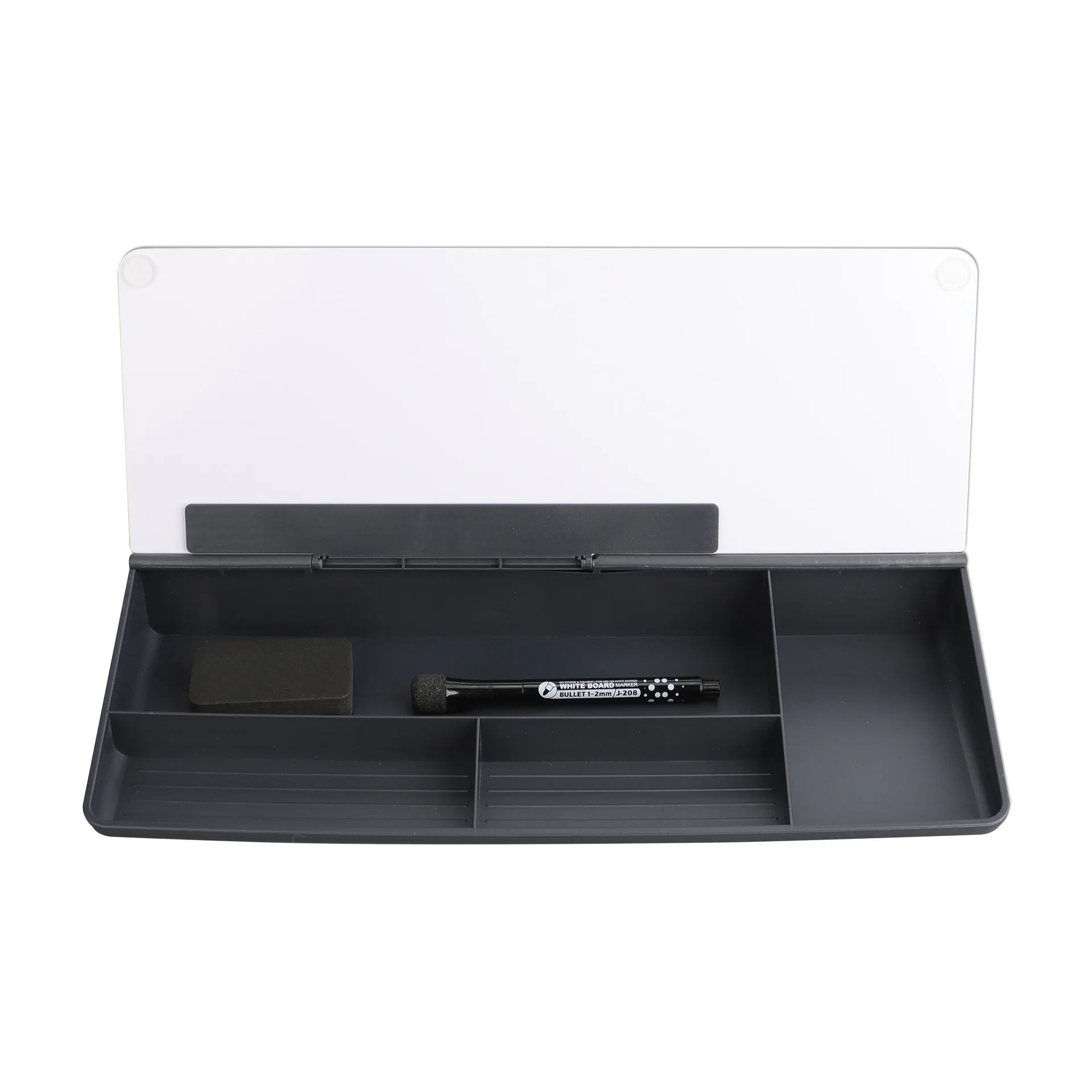 Multifunctional Circular Use Desktop Glass Whiteboard Office  Card Slot Divided Storage Space Saving Whiteboard Easy To Erase