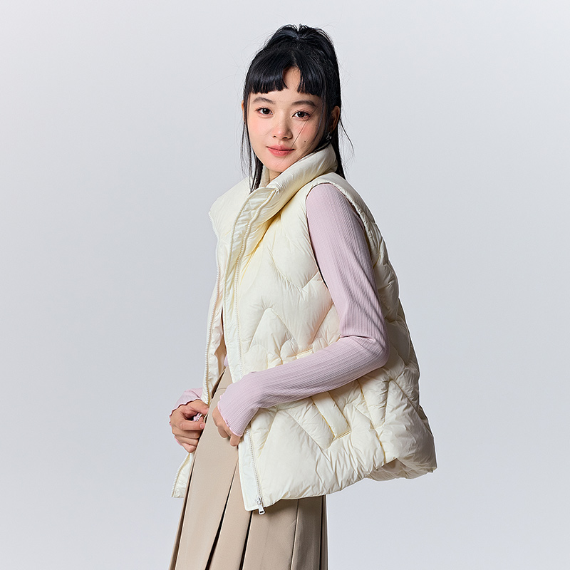 Semir Down Weste Frauen Design lieben süße schlanke 2023 Winter neue Stehkragen dreifache Jacke