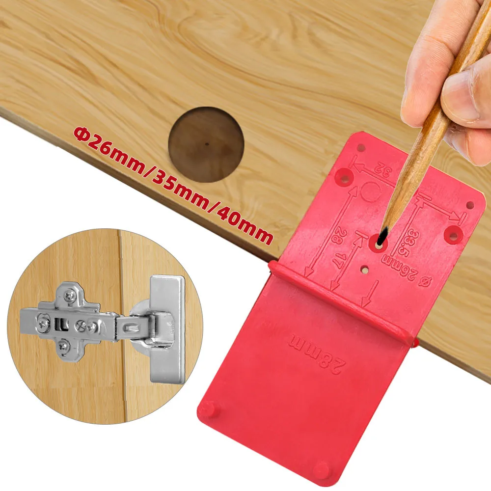 Hinge Hole Drilling Guide 26mm 35mm 40mm Hing Installation Jig Door Cabinet Hinge Hole Locator Woodworking Positioning Mark Tool