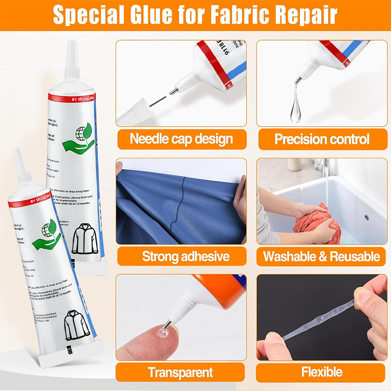 Powerful Fabric Glue Quick Dry Fabric Patching Glue Versatile Fabric Repair Seam Adhesive for Clothing Textiles Waterproof Agent
