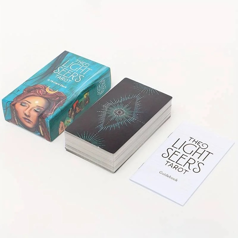 1 Box The Light Seer's Tarot Cards, 78-Card Full Color Tarot Set for Tarot Reading, Fortune Telling, Divination Board Game Cards